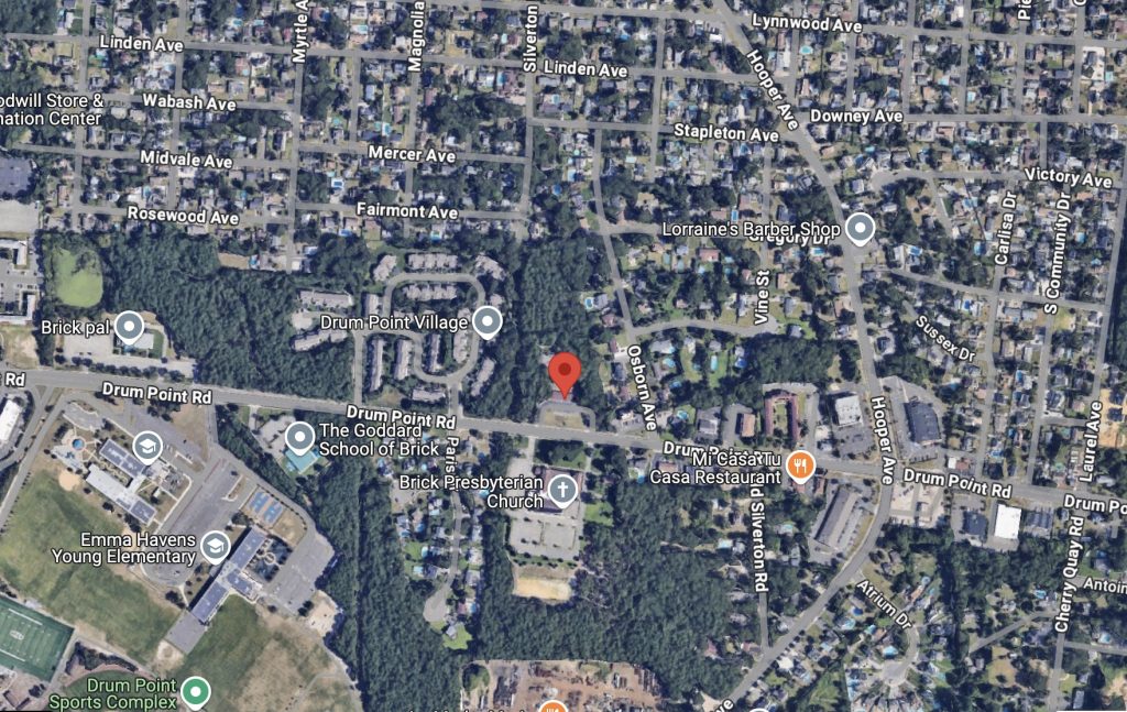 The proposed site of a 60-unit multifamily complex proposed in Brick Township. (Credit: Planning Document)